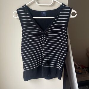 Reitmans Petite  Black and White Striped Tank Top Small